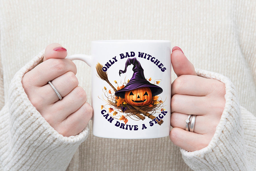 Funny Halloween PNG, Only Bad Witches Can Drive a Stick