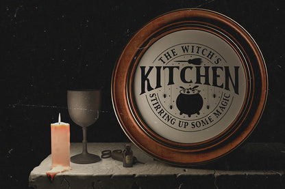 The Witch's Kitchen - Vintage Halloween Sign SVG