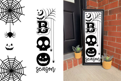 Halloween Porch Sign SVG - Boo Season