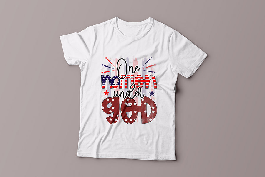 One Nation Under God | Patriotic Sublimation PNG