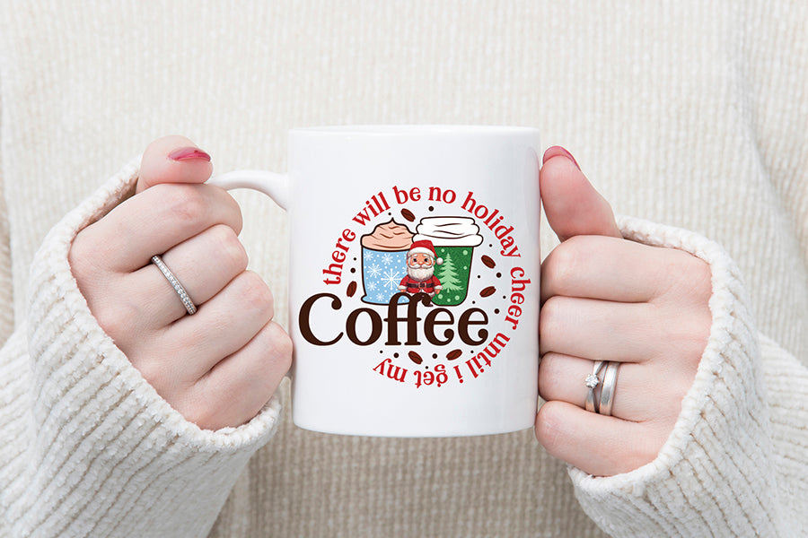 Christmas Coffee Sublimation Design PNG