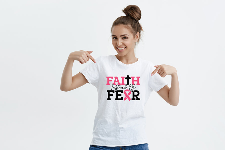 Faith Instead of Fear, Breast Cancer SVG