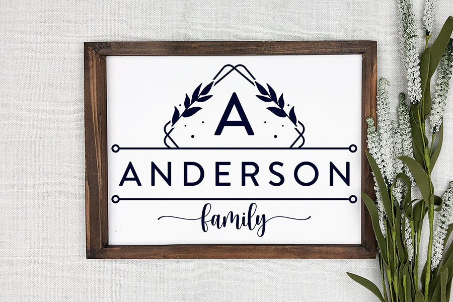 Family Monogram SVG, Family Name SVG