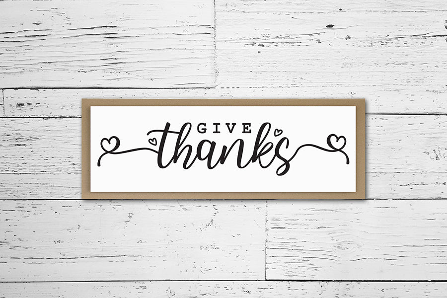 Give Thanks SVG, Thanksgiving Sign SVG