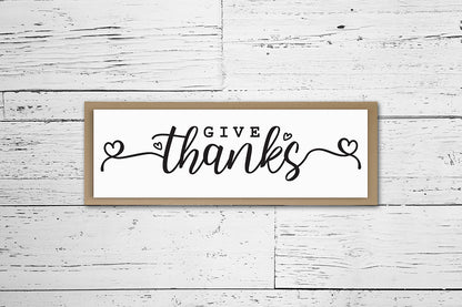 Give Thanks SVG, Thanksgiving Sign SVG