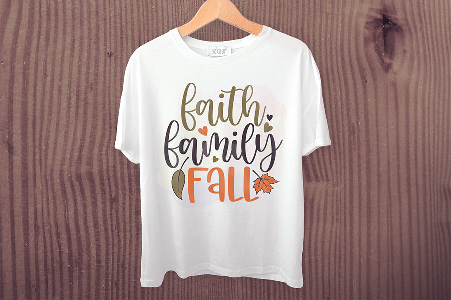Fall Sublimation Design - Faith Family Fall PNG