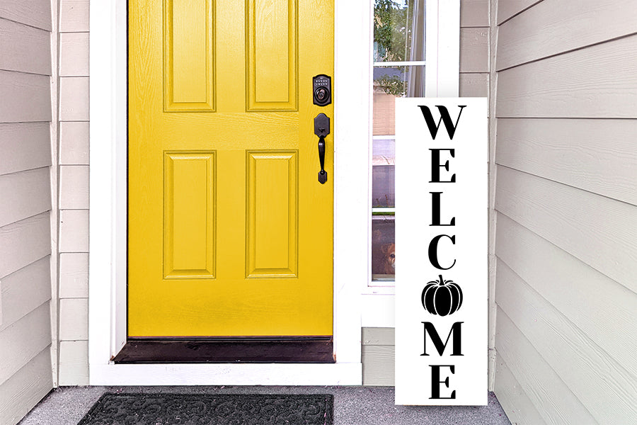 Welcome SVG - Fall Vertical Sign SVG