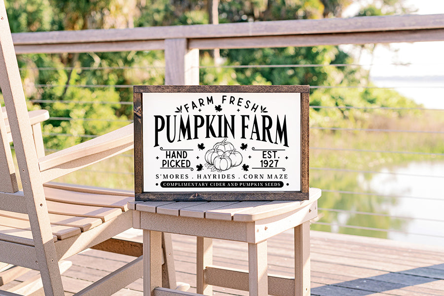 Pumpkin Farm SVG - Fall Farmhouse Sign SVG