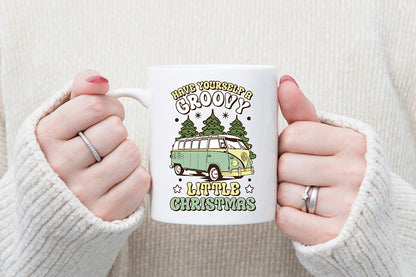 Groovy Christmas Sublimation Design PNG