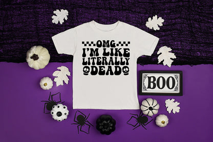 OMG I'm Like Literally Dead, Retro Halloween SVG