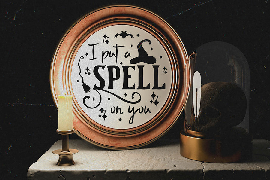 I Put a Spell on You SVG | Halloween Round Sign SVG