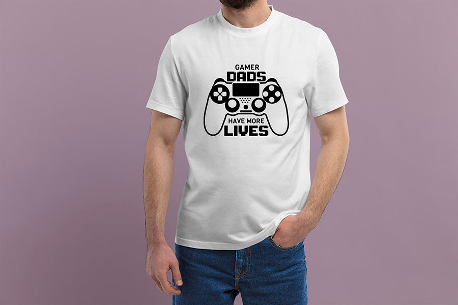 Father's Day SVG, Gamer Dads Have More Lives