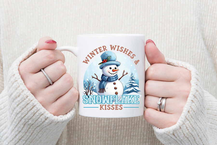 Winter Wishes & Snowflake Kisses PNG Sublimation