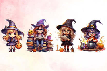 Cute Little Witch Halloween Sublimation Bundle
