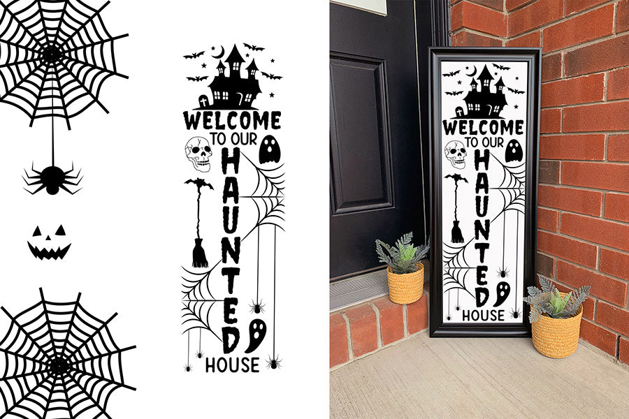 Welcome to Our Haunted House | Halloween Porch Sign SVG