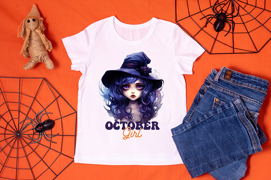 Halloween Sublimation Design - October Girl