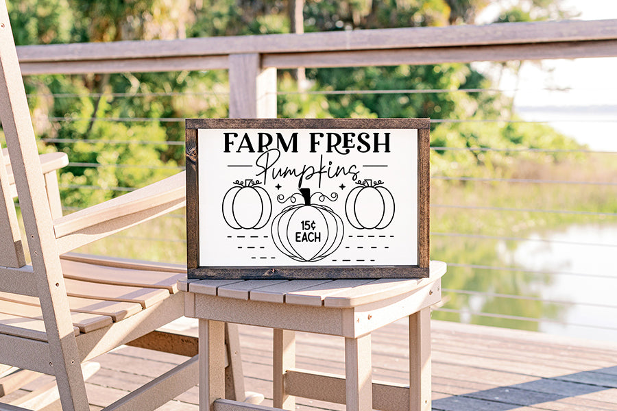 Farm Fresh Pumpkins - Fall Farmhouse Sign SVG