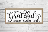 Thanksgiving Sign SVG, Grateful Hearts Gather Here