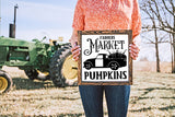 Vintage Fall Sign SVG - Farmers Market Pumpkins