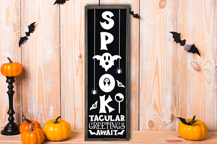 Spooktacular Greetings Await, Halloween Porch SVG