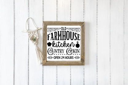 Old Farmhouse Kitchen - Vintage Kitchen Sign SVG