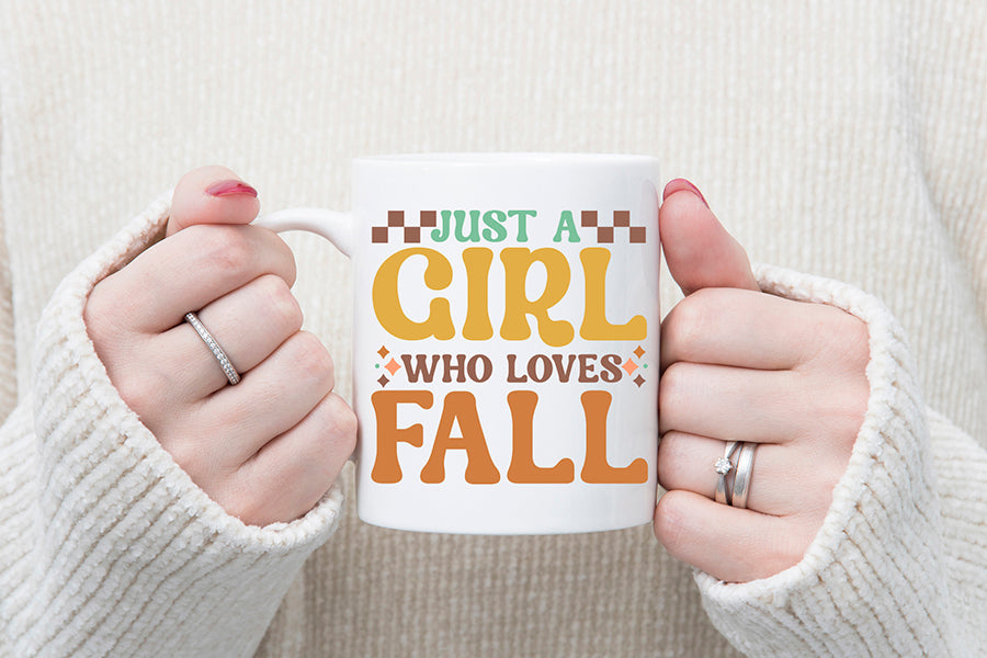 Just a Girl Who Loves Fall Retro SVG