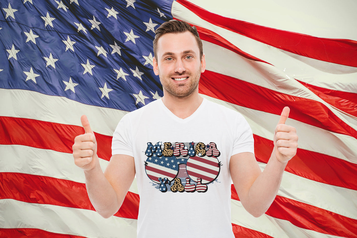 Retro 4th of July Sublimation, Merica Y'all PNG