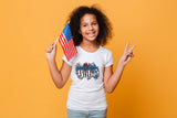Retro 4th of July PNG, All American Babe