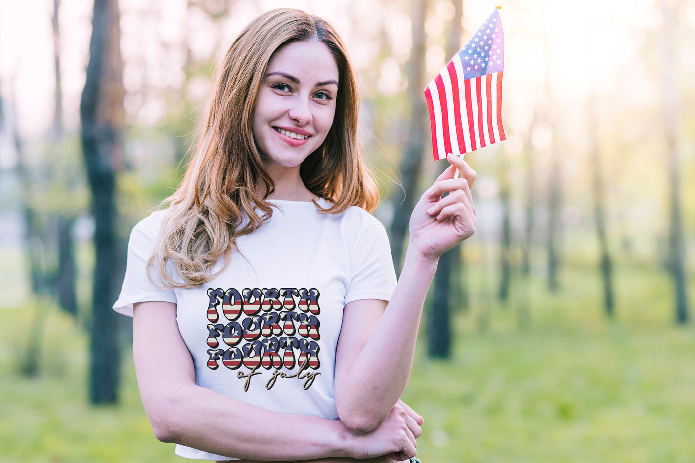 Retro Fourth of July PNG Sublimation Design