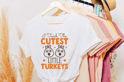 I Teach the Cutest Little Turkeys SVG