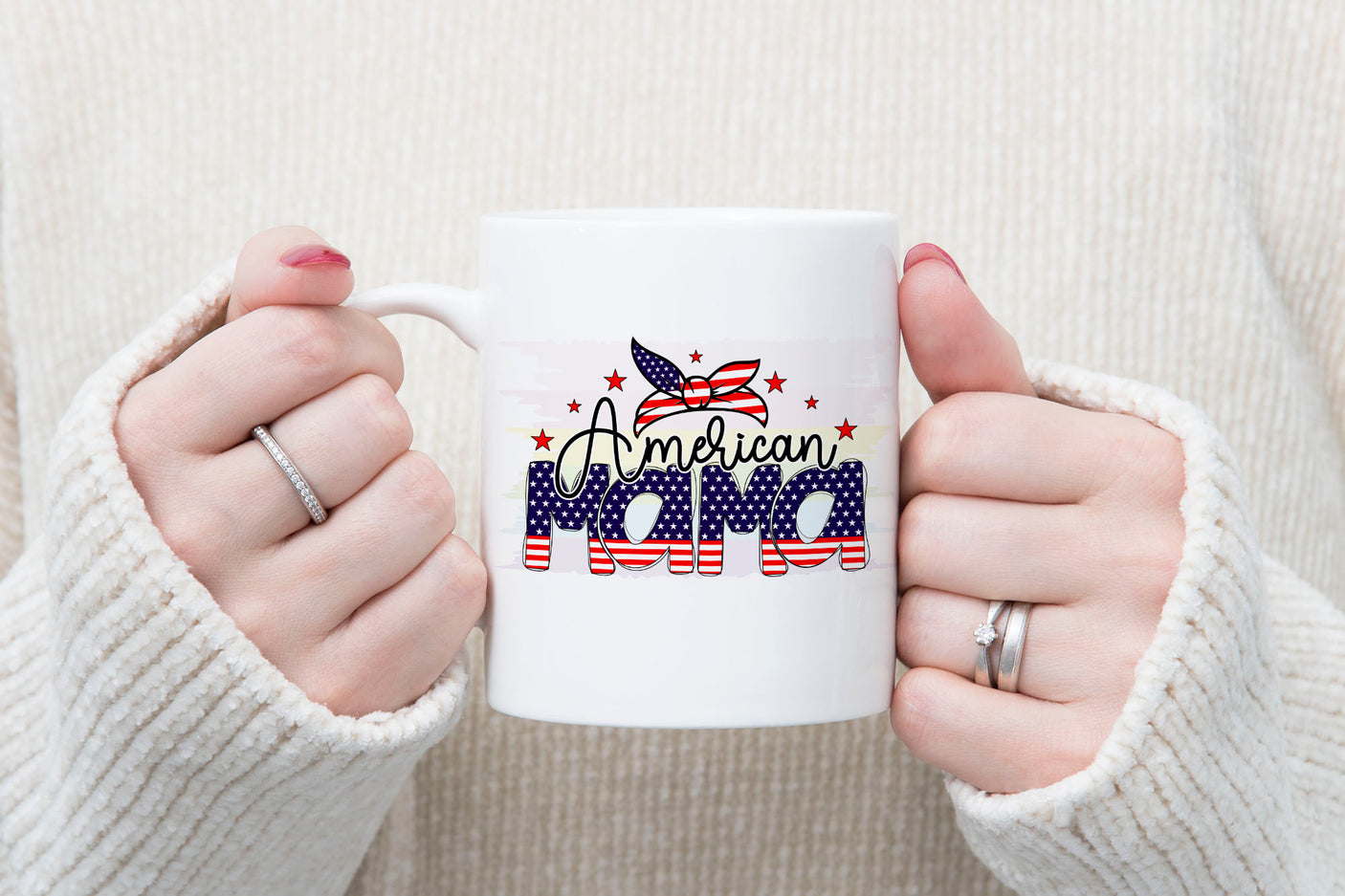 American Mama - Patriotic Sublimation Design