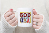 God Bless the USA, Patriotic Sublimation Design