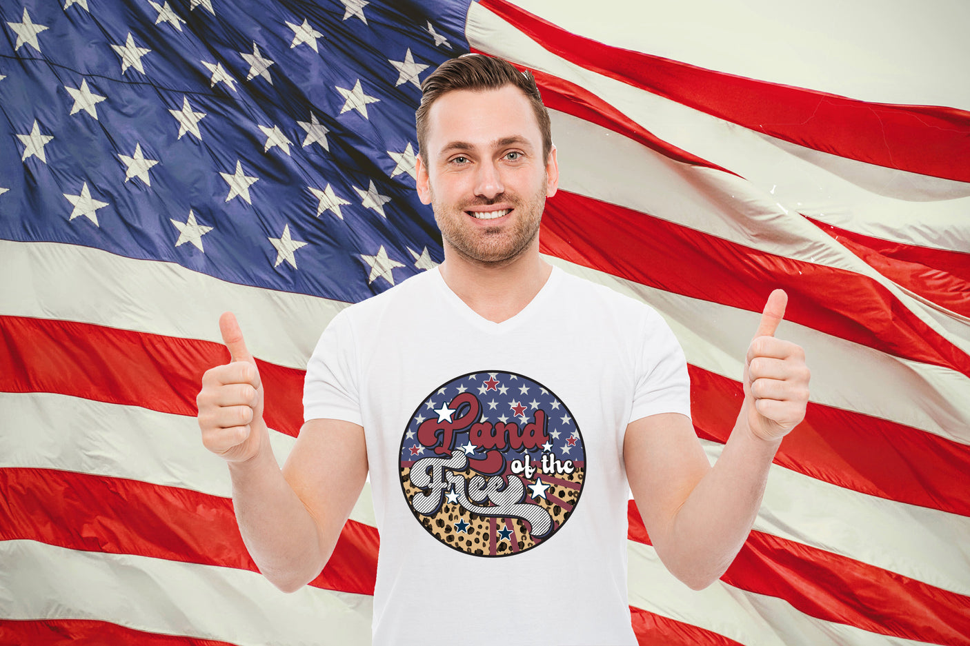 4th of July Retro Sublimation | Land of the Free PNG