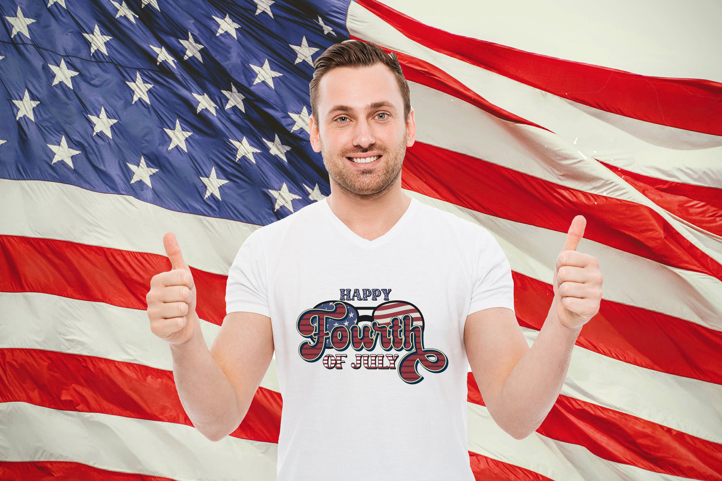 Happy Fourth of July Retro PNG Sublimation