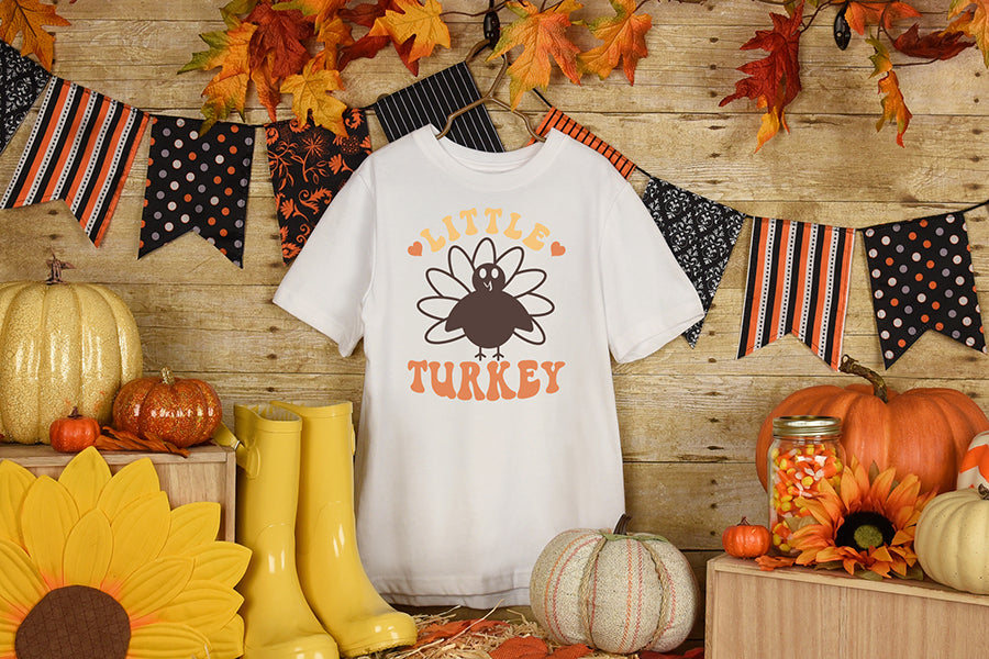 Retro Thanksgiving SVG, Little Turkey SVG