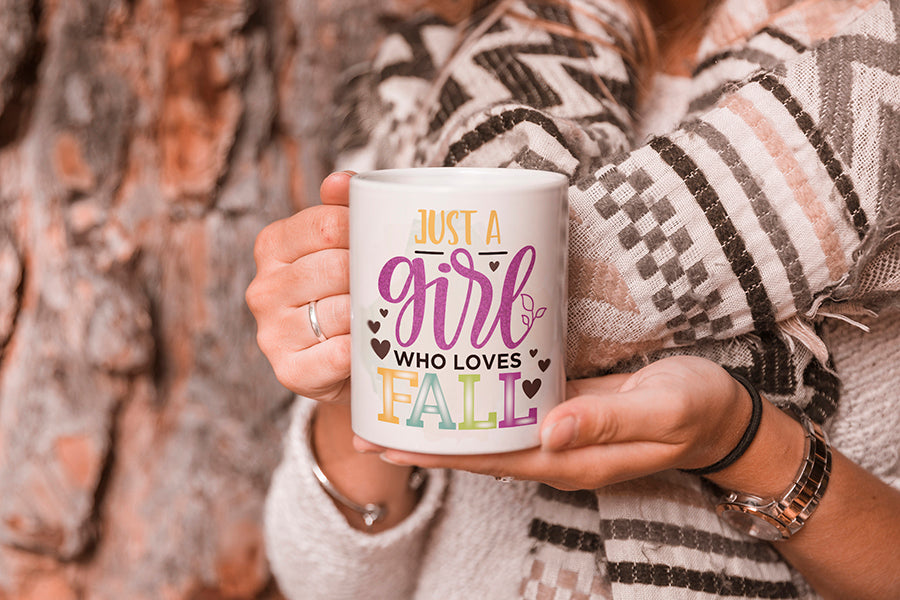 Fall Sublimation Design | Just a Girl Who Loves Fall