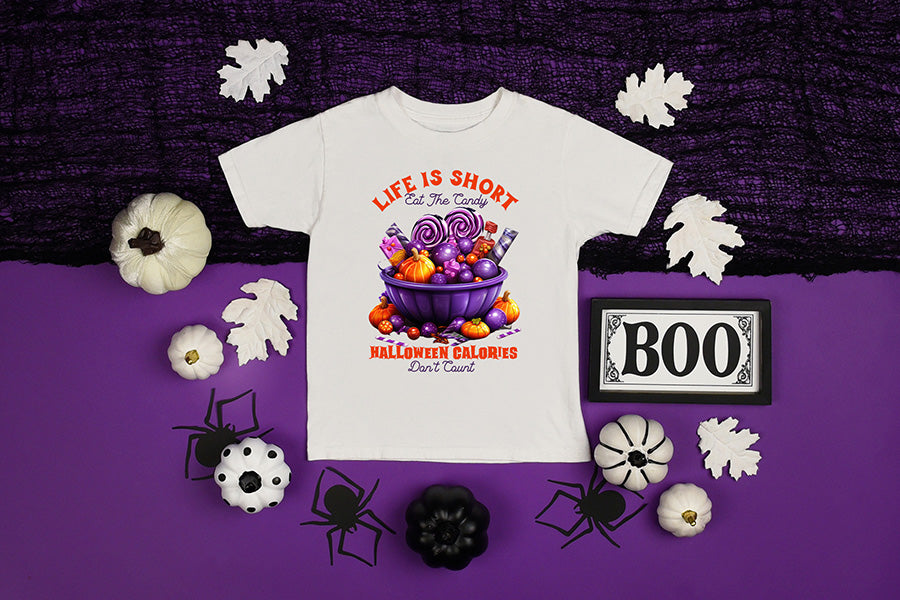 Funny Halloween Quote Sublimation - Life is Short PNG