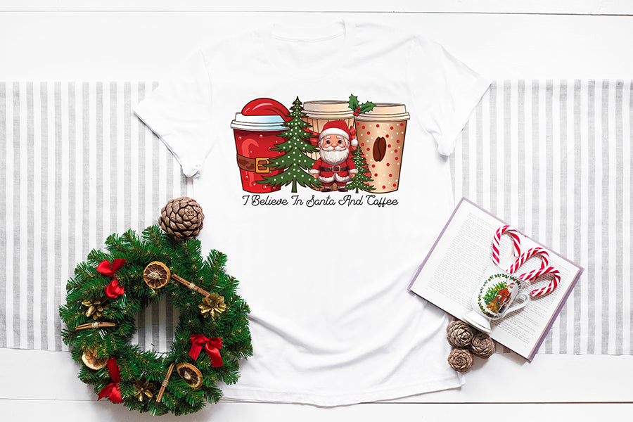 I Believe in Santa and Coffee Sublimation