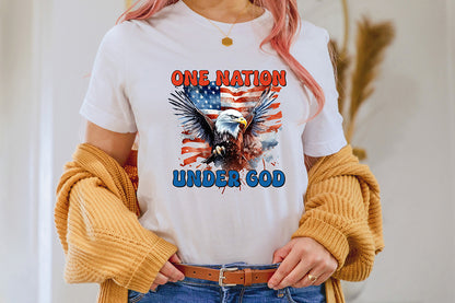 4th of July PNG Sublimation | One Nation Under God