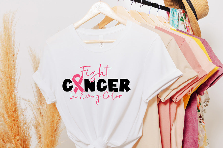 Fight Cancer in Every Color, Breast Cancer SVG