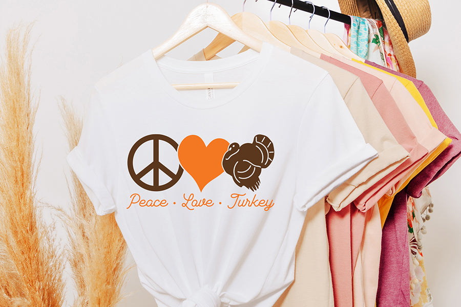 Peace Love Turkey SVG