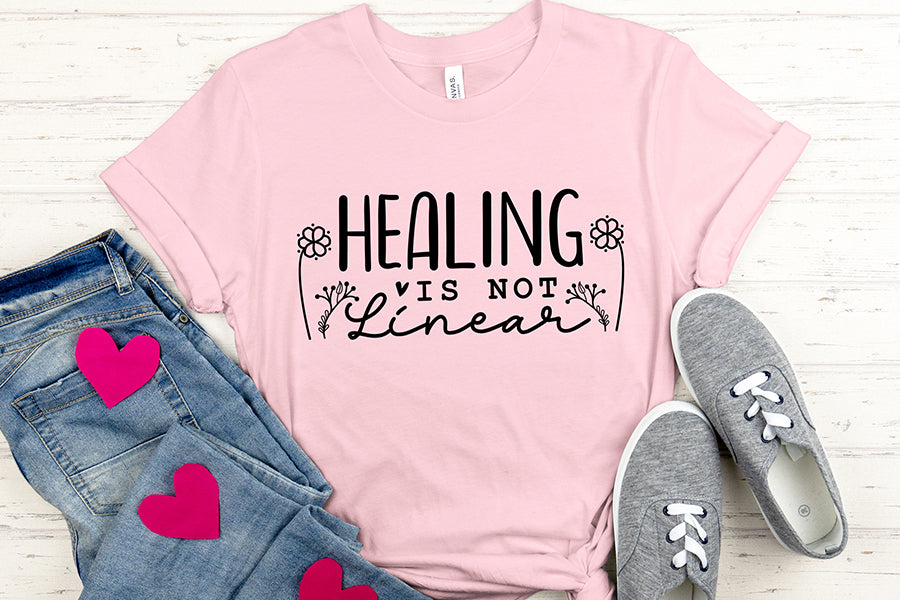 Healing is Not Linear - Mental Health SVG Design