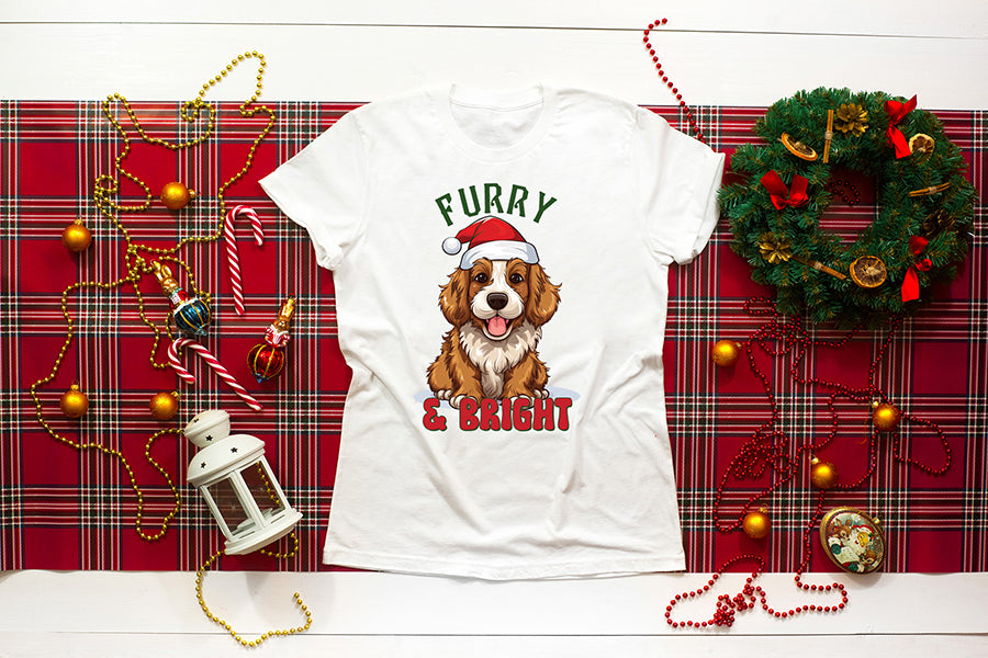 Furry & Bright, Christmas PNG Sublimation