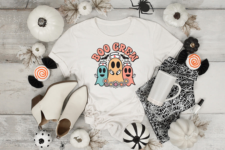 Boo Crew PNG, Hallowen Nurse Sublimation