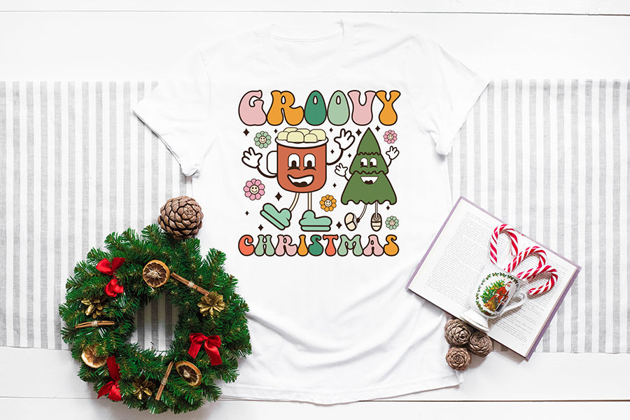 Groovy Christmas PNG Sublimation Design