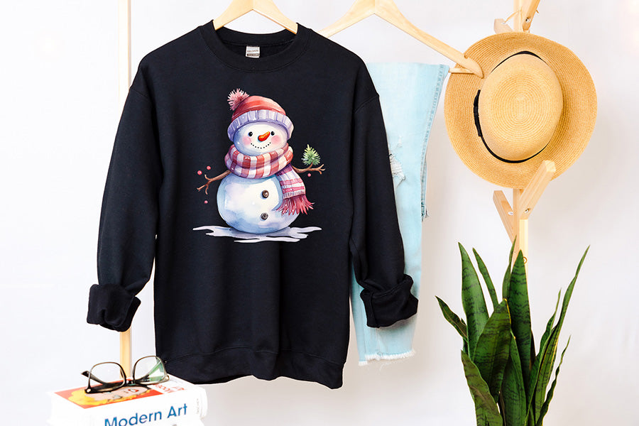 Snowman Watercolor Sublimation Clipart