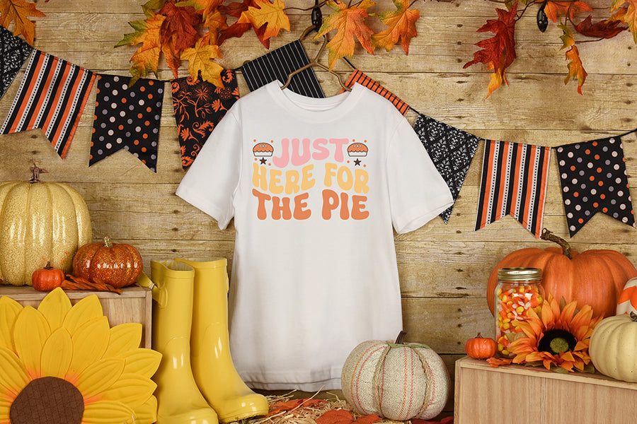 Just Here for the Pie, Retro Thanksgiving SVG