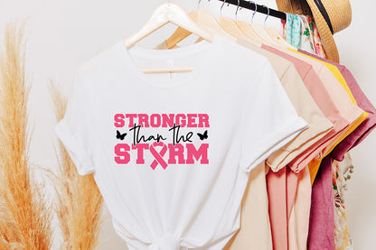 Stronger Than the Storm - Breast Cancer SVG