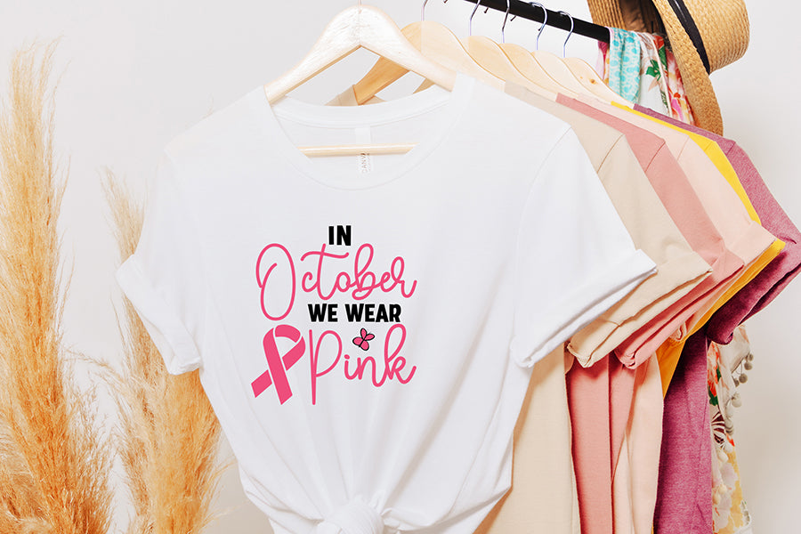 In October We Wear Pink, Breast Cancer SVG