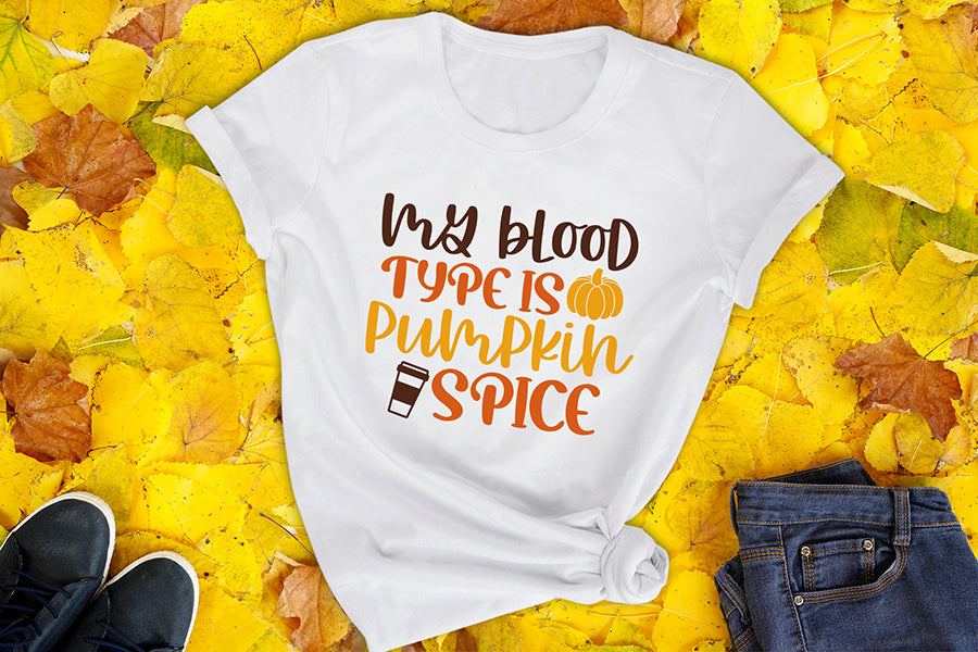 Fall SVG - My Blood Type is Pumpkin Spice SVG